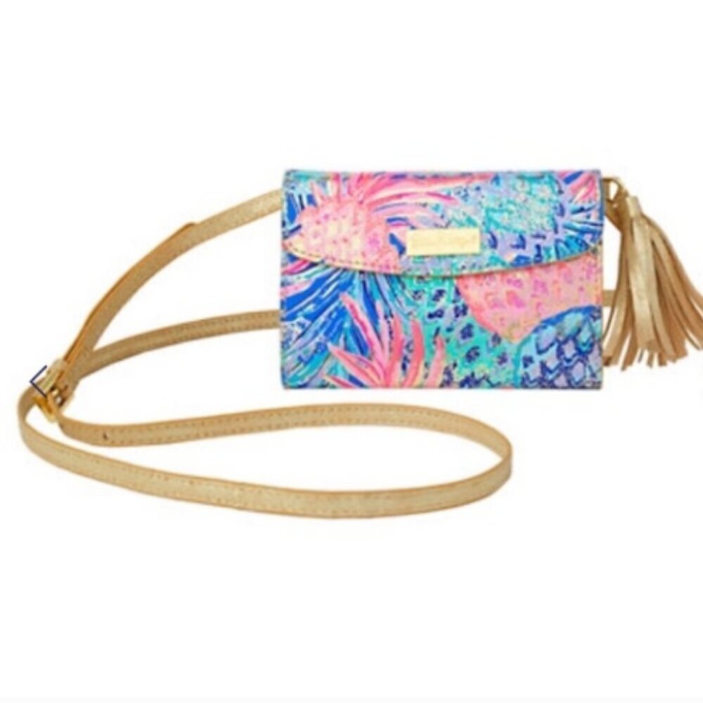 Lilly Pulitzer Bahama Crossbody Bag in print Multi Gypset Paradise NWOT HTF